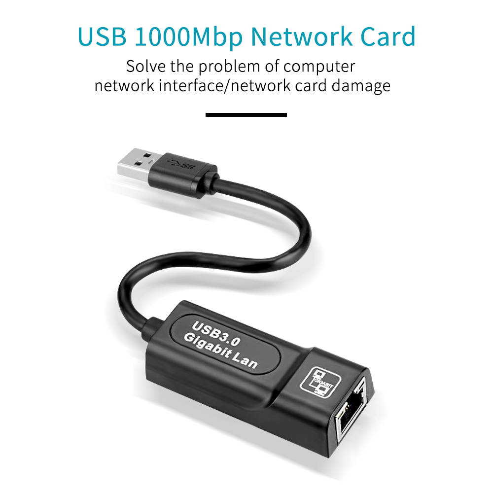 Wanmingtek USB 3.0 to RJ45 Gigabit Ethernet Network Adapter Supports 10 100 1000 Mbps