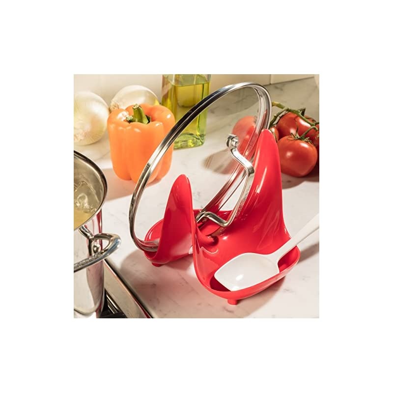 Pot Lid Stand, Large, Red