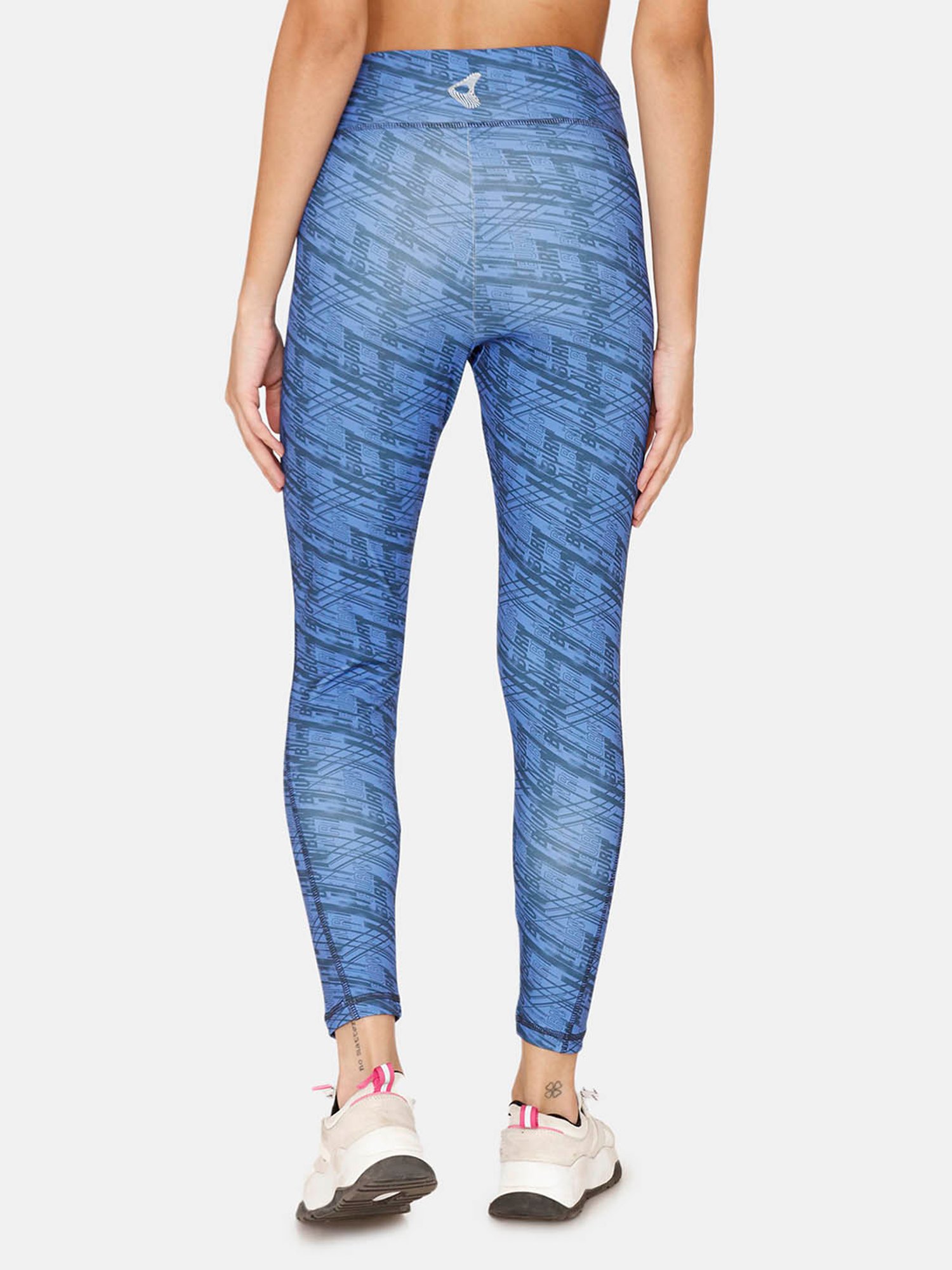 Zelocity by Zivame Blue Printed Tights