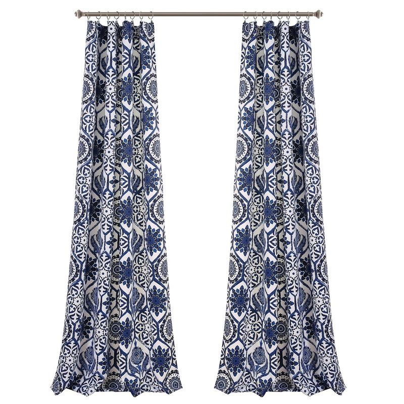 Set of 2 (95"x52") Marvel Room Darkening Window Curtain Panels Navy - Lush Décor