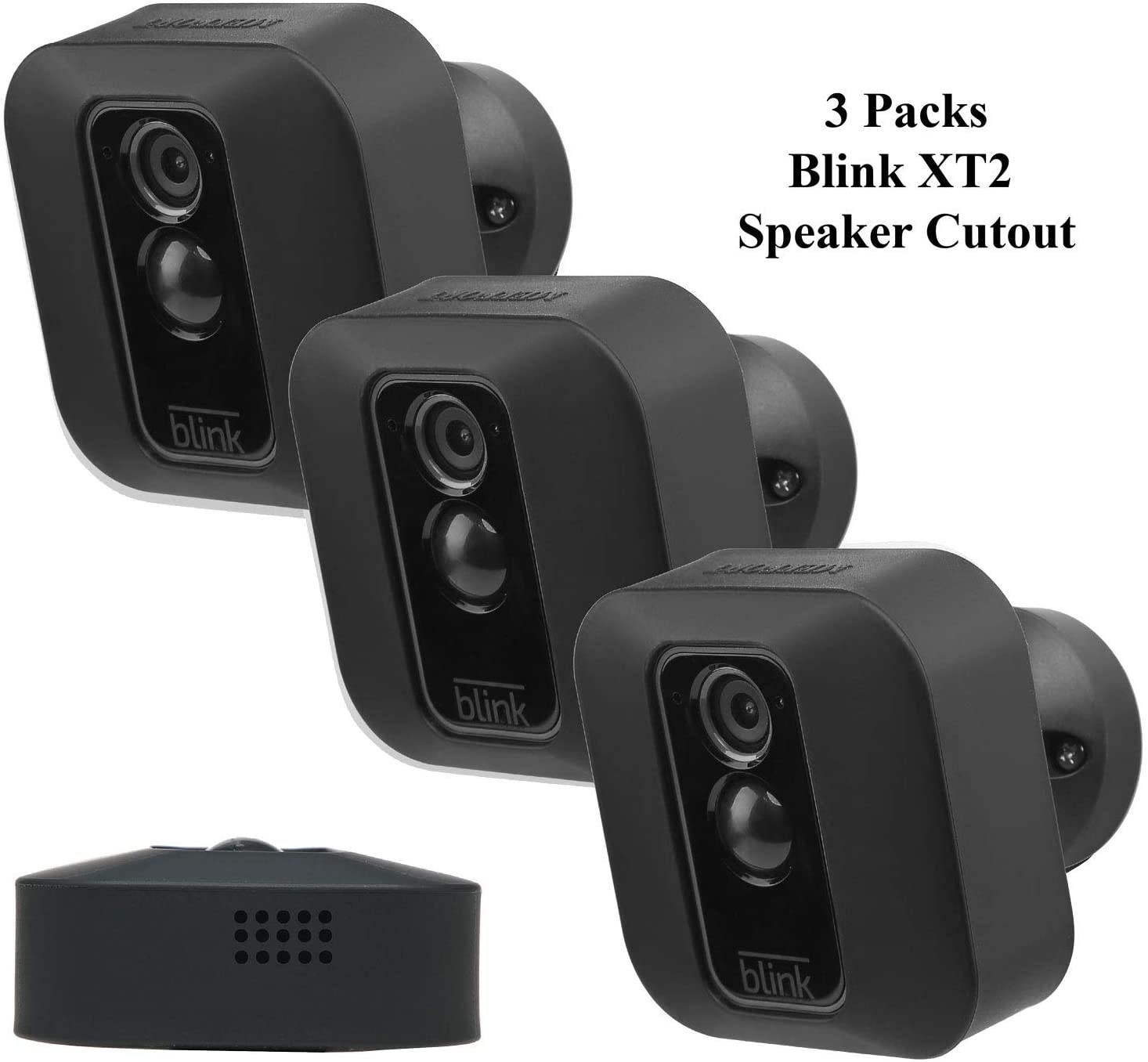 Silicone Skin Case Cover for Blink XT Outdoor Camera, Offer UV Weather Protection & Disguise Blink XT Security Camera - 3 Pack (Dark Gray)