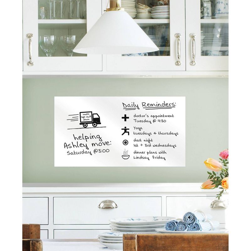 Wall Pops!  Dry Erase Board Decal 13" x 26" - White