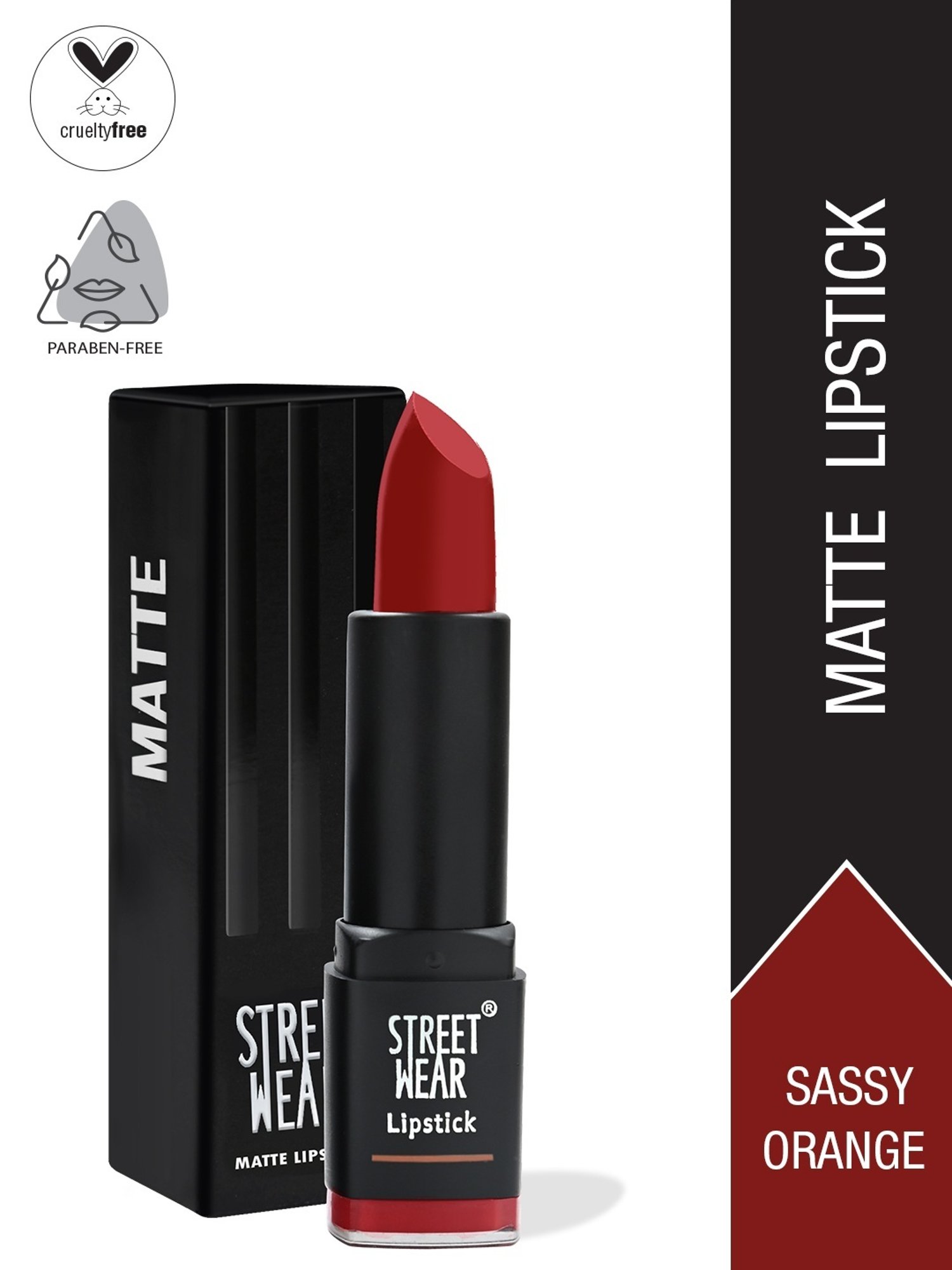 Street Wear Matte Lipstick Sassy Orange - 4.2 gm
