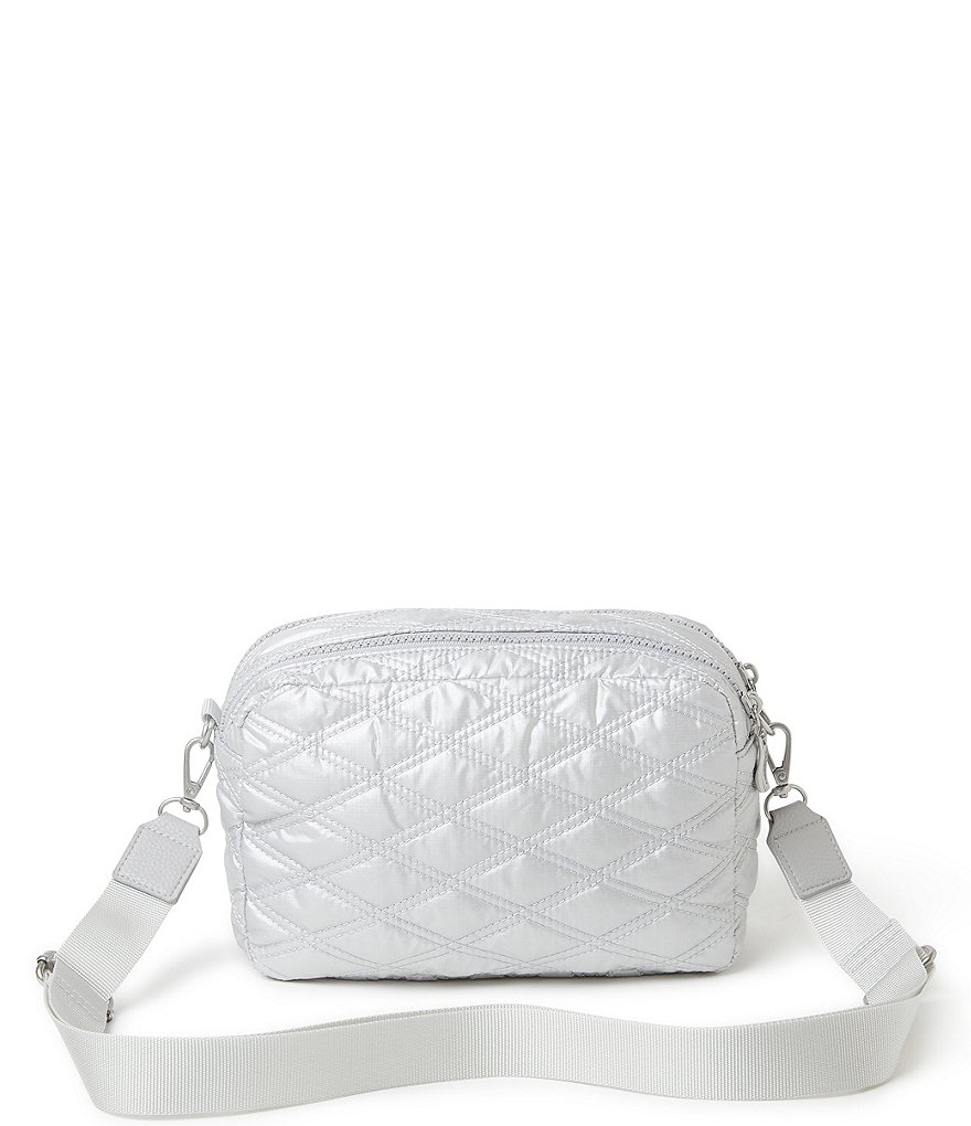 Baggallini Quilted Multi-Compartment Double Zip Crossbody Bag
