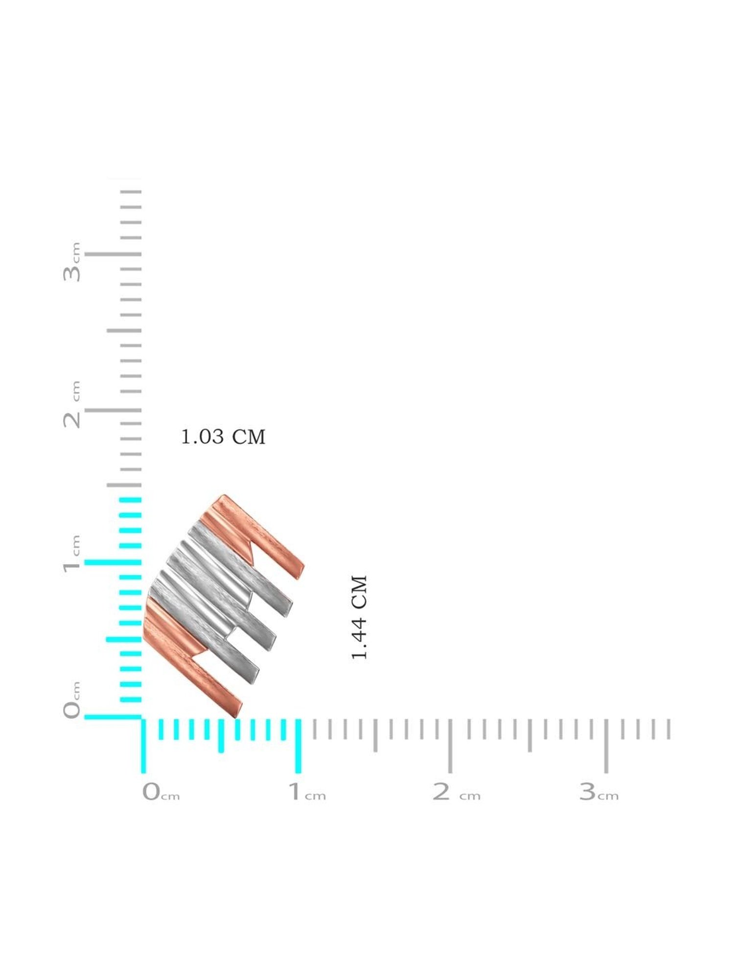 Joyalukkas 950 Platinum Art Deco-Inspired & Rose Gold Earrings