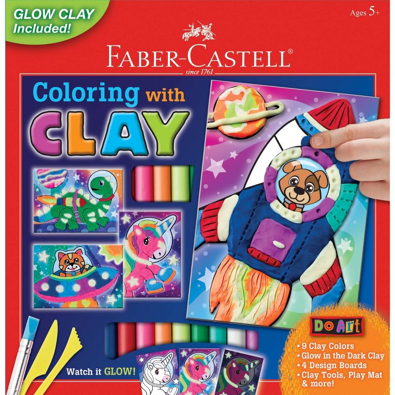 Faber-Castell Do Art Coloring with Clay Glow in the Dark Space Pets