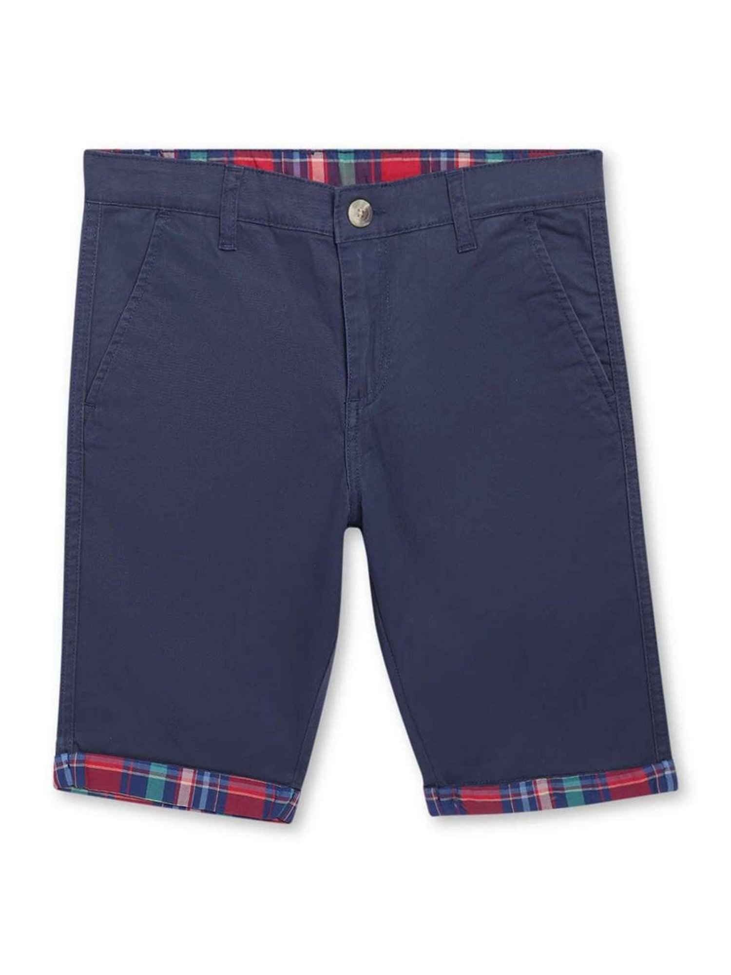 Cantabil Kids Navy Cotton Regular Fit Shorts