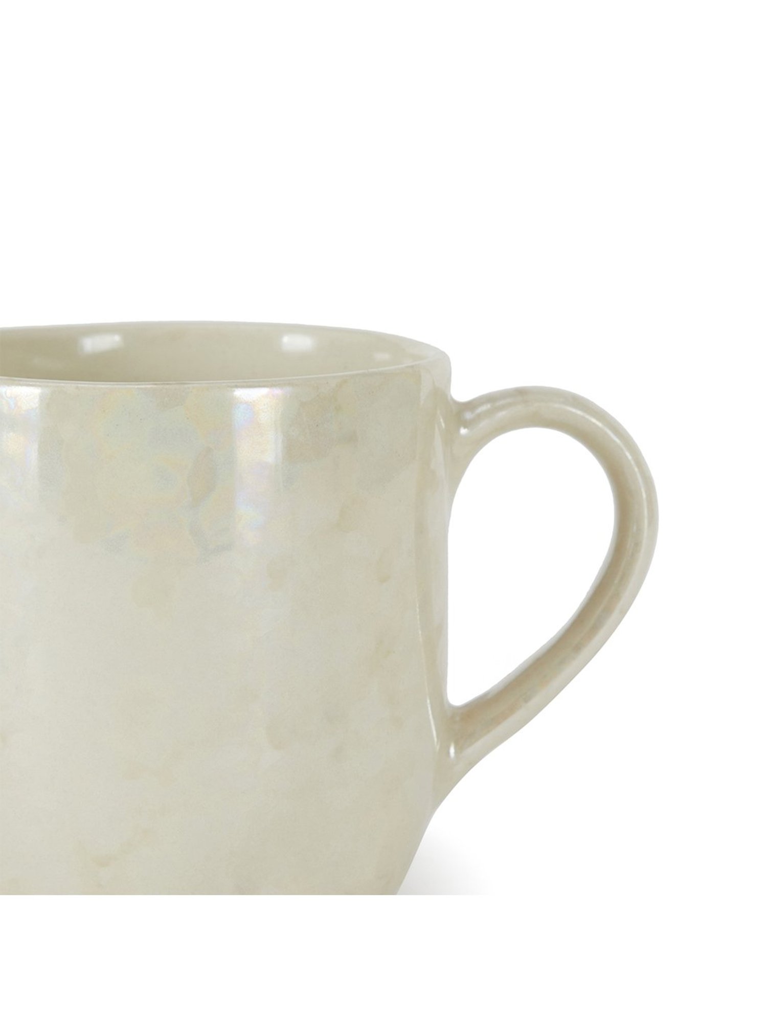 Fabindia Home Adhrit Beige Ceramic Mug (350 ml)