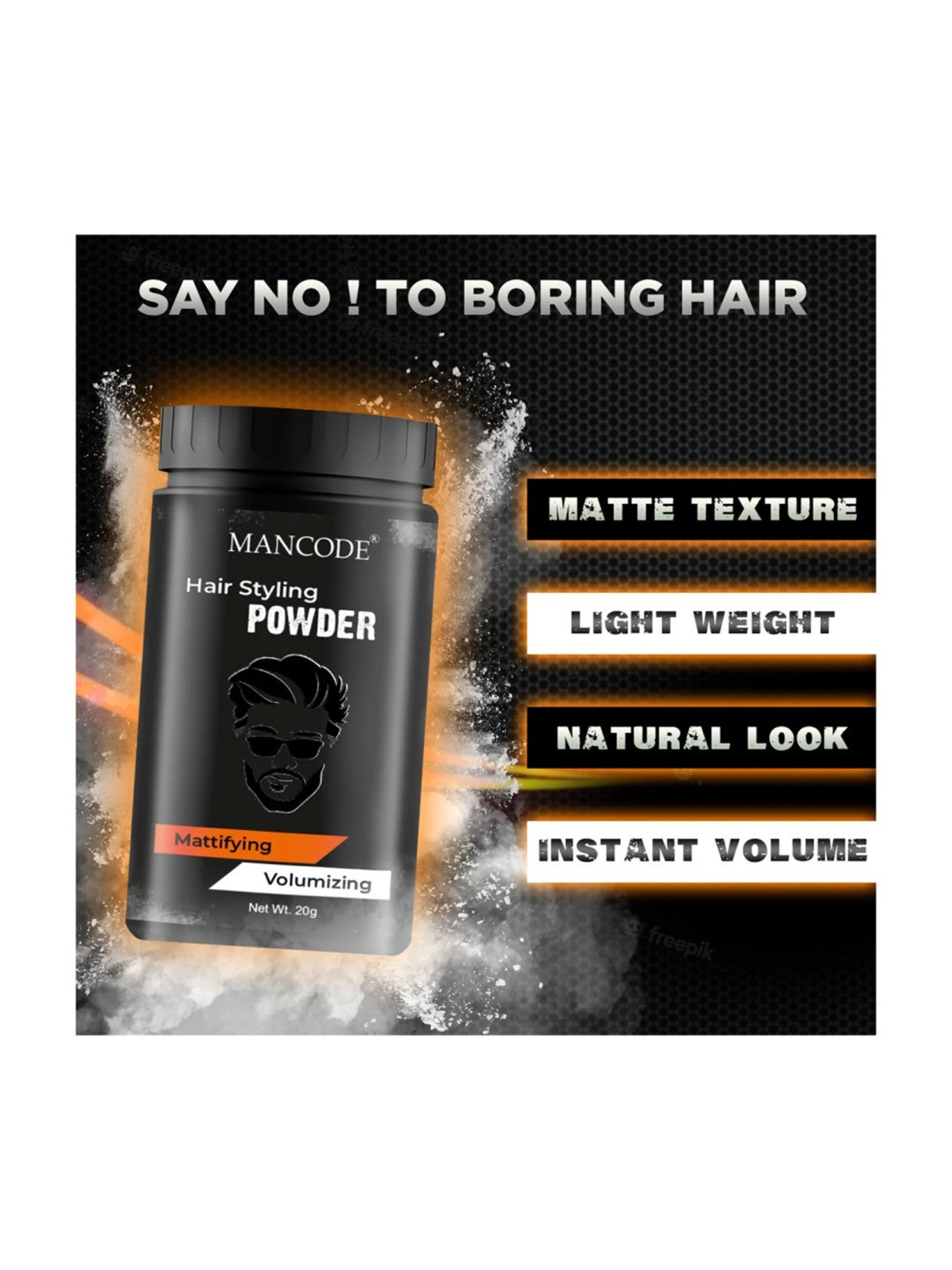Mancode Hair Styling Powder for Men - 20 gm