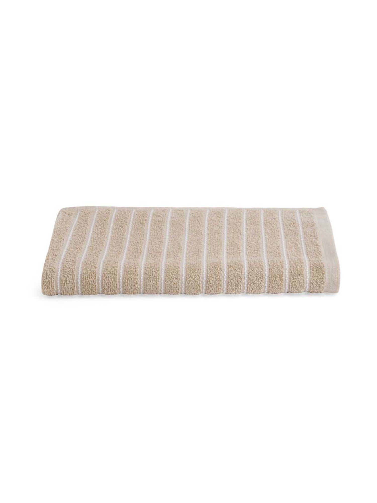 Welspun 2-In-1 Beige Cotton 250 GSM Bath Towel