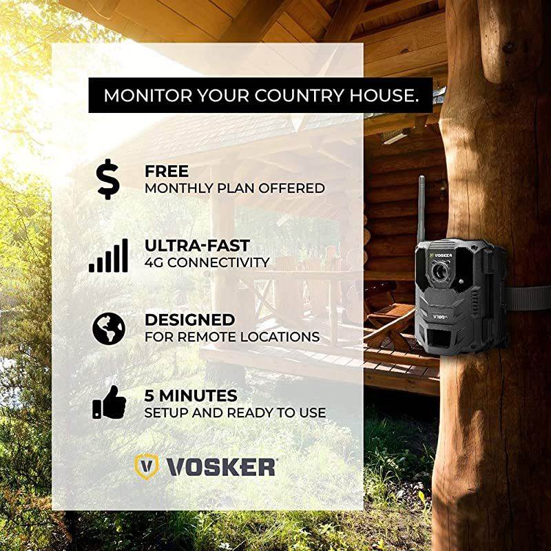 V200 | Cellular Security Camera | Built-in Solar Panel | LTE, Wireless, Weatherproof, No Wi-Fi Required | Motion Activated Outdoor Surveillance Cameras | Mobile Phone Photo Notifications
