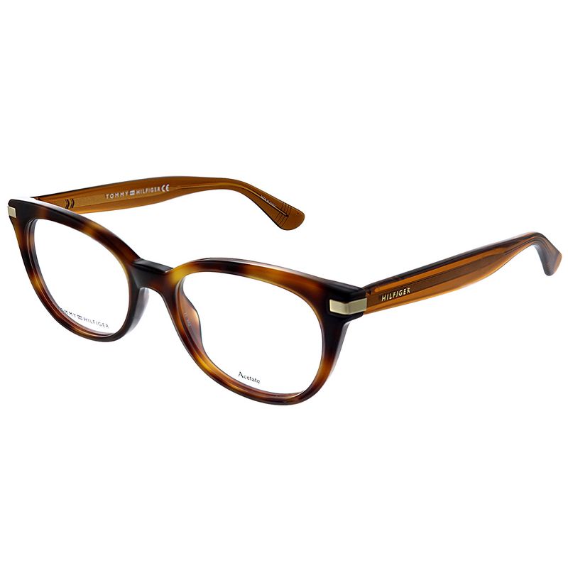 Tommy Hilfiger TH 1519 SX7 Womens Cat-eye Eyeglasses Light Havana 50mm