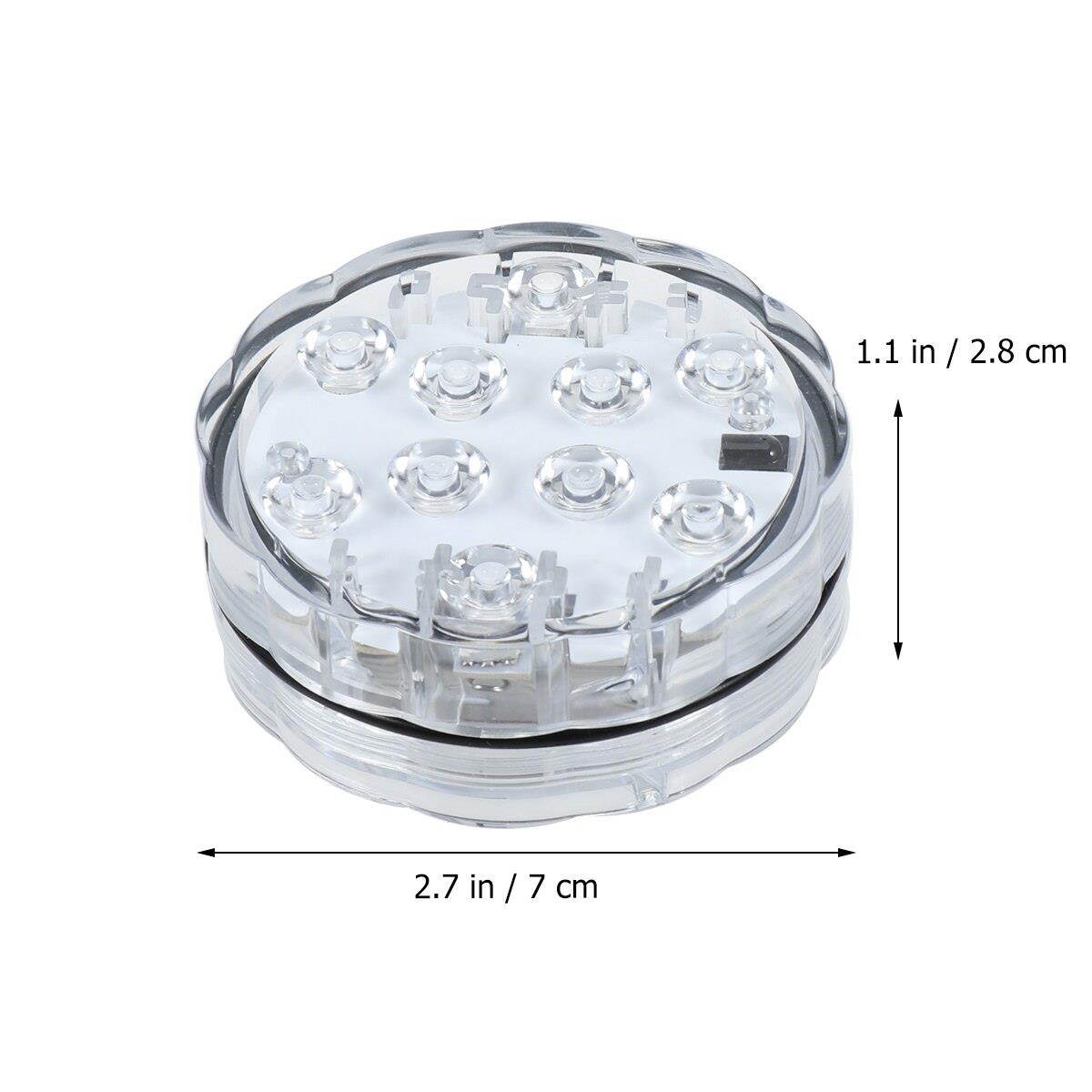 2Pcs LED Remote Control Diving Light Candle Light Decoration Use Swimming Pool Underwater Light with 2PCS 21 Keys Remote Control