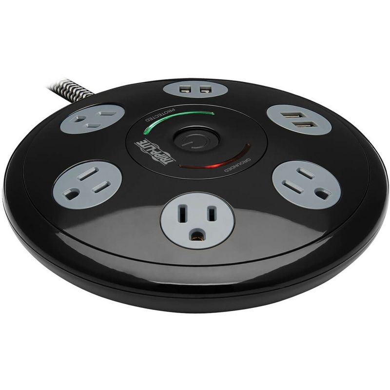 Monoprice 2 Outlet Surge Protector Wall Tap with 2 USB Charging Ports 3.4A, 450 Joules, White