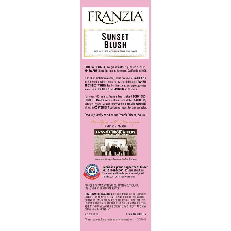Franzia Sunset Blush Rose Wine - 5L Box