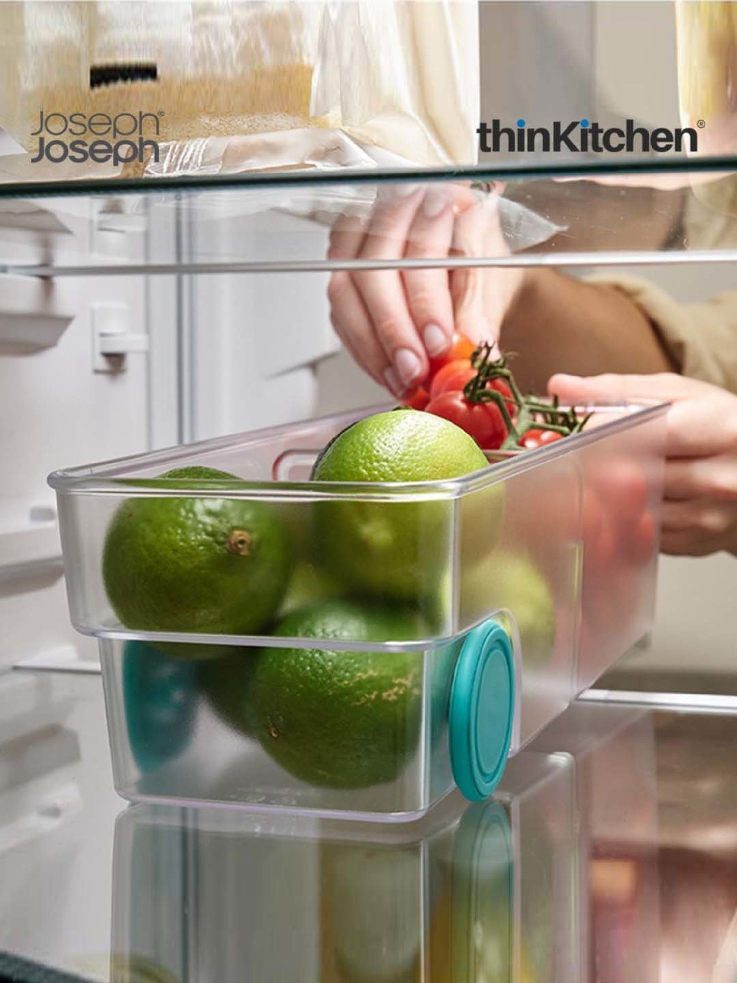 Joseph Joseph Transparent Polypropylene Compact Fridge Storage Bin