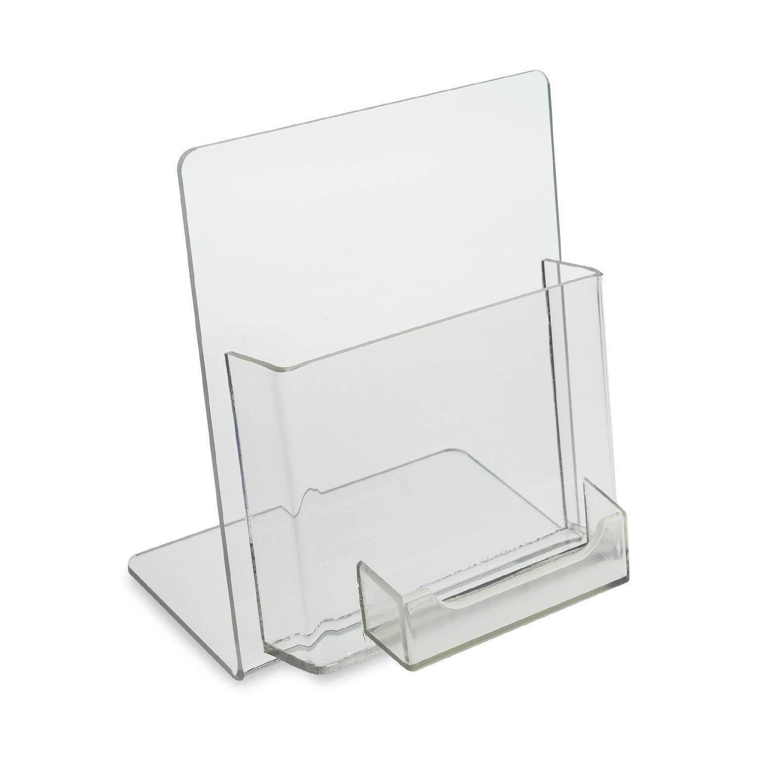 SOURCEONE.ORG Source One Deluxe Clear Acrylic Countertop Greeting Card Display 1 & 3 Pockets Available (1, 1 Pocket)