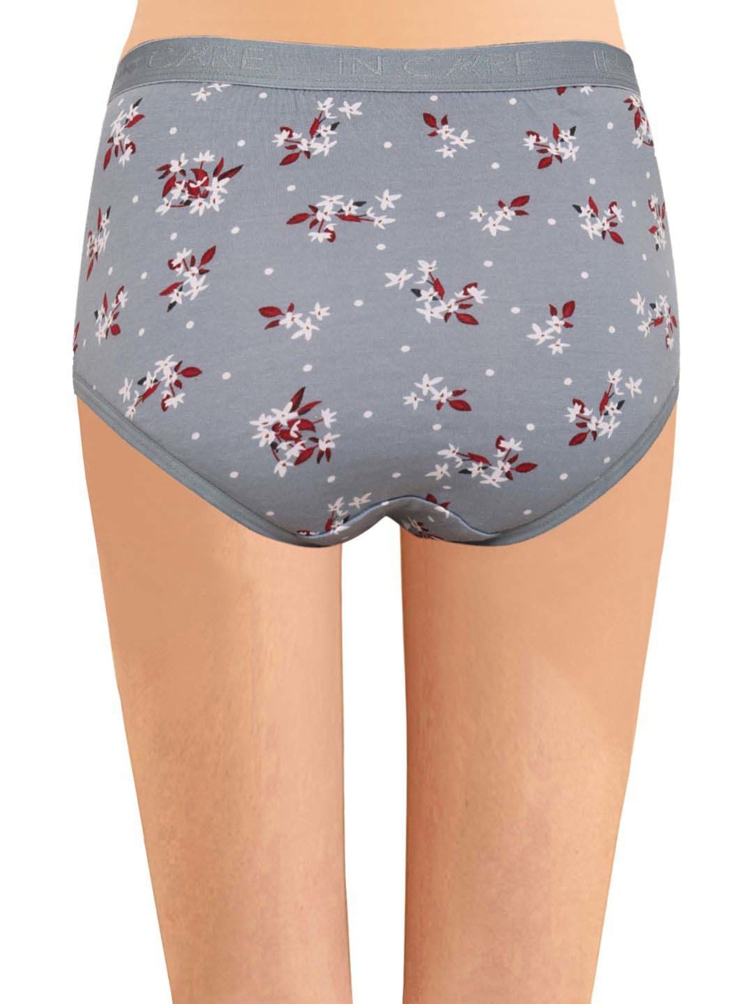 IN CARE Pink & Green Cotton Printed Hipster Panties - Pack Of 3