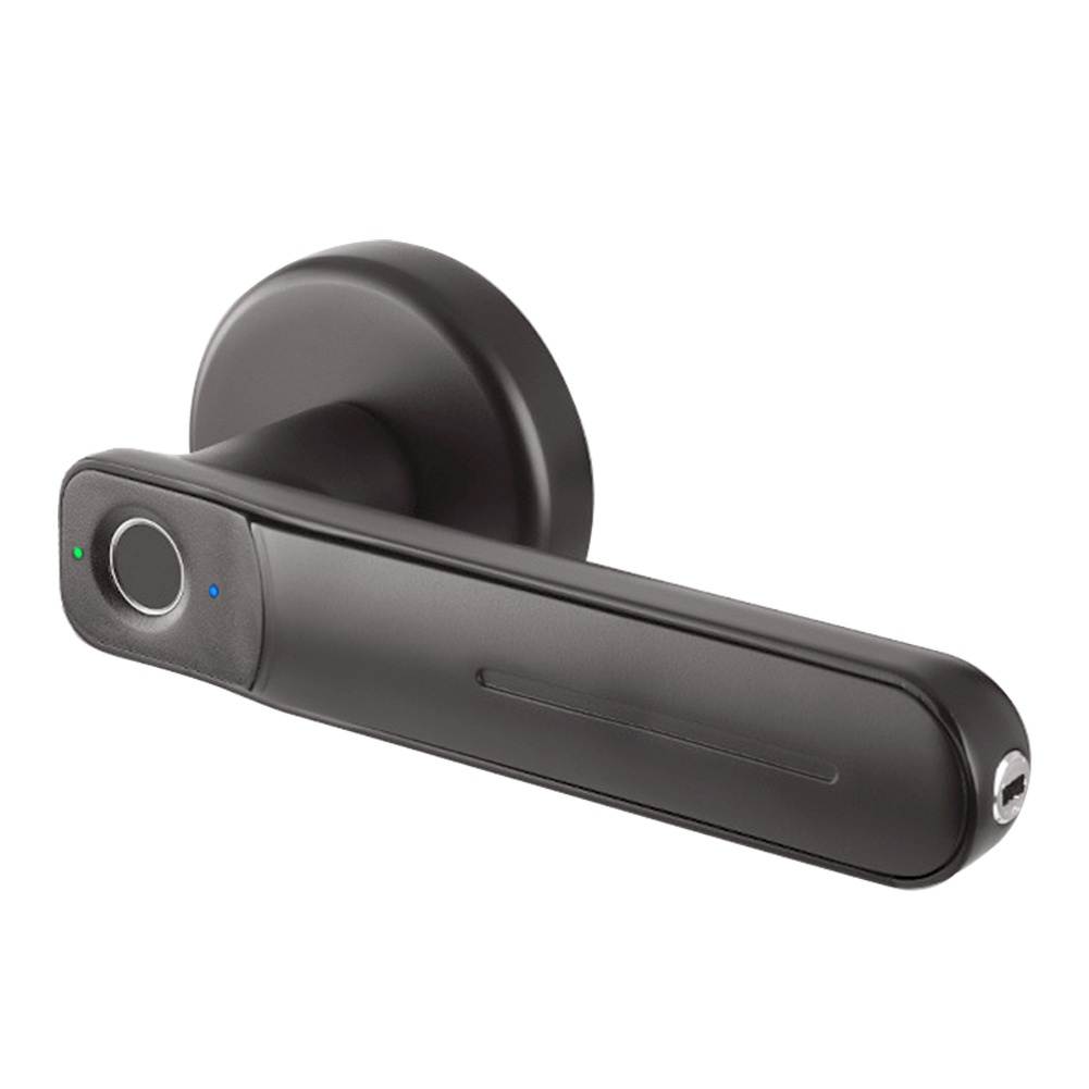Smart Fingerprint Door Lock Biometric Apartment Electric Zinc Alloy With Keys (Grey)