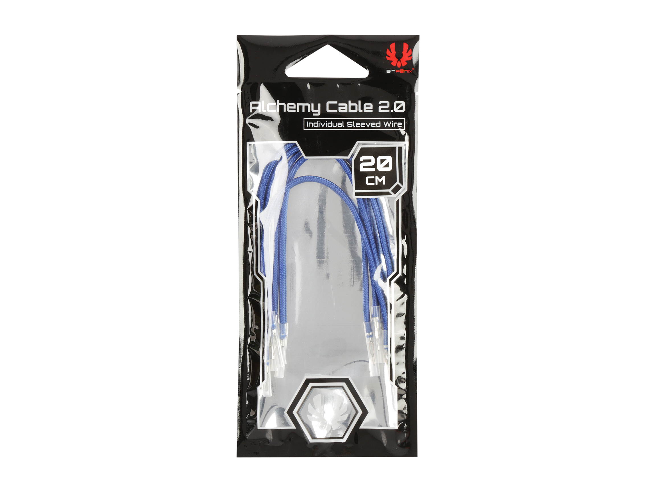 BitFenix BFX-ALC-20CMLW-RP 7.87 in. (20 cm) ALCHEMY 2.0 PSU CABLE, 5X 20CM - WHITE