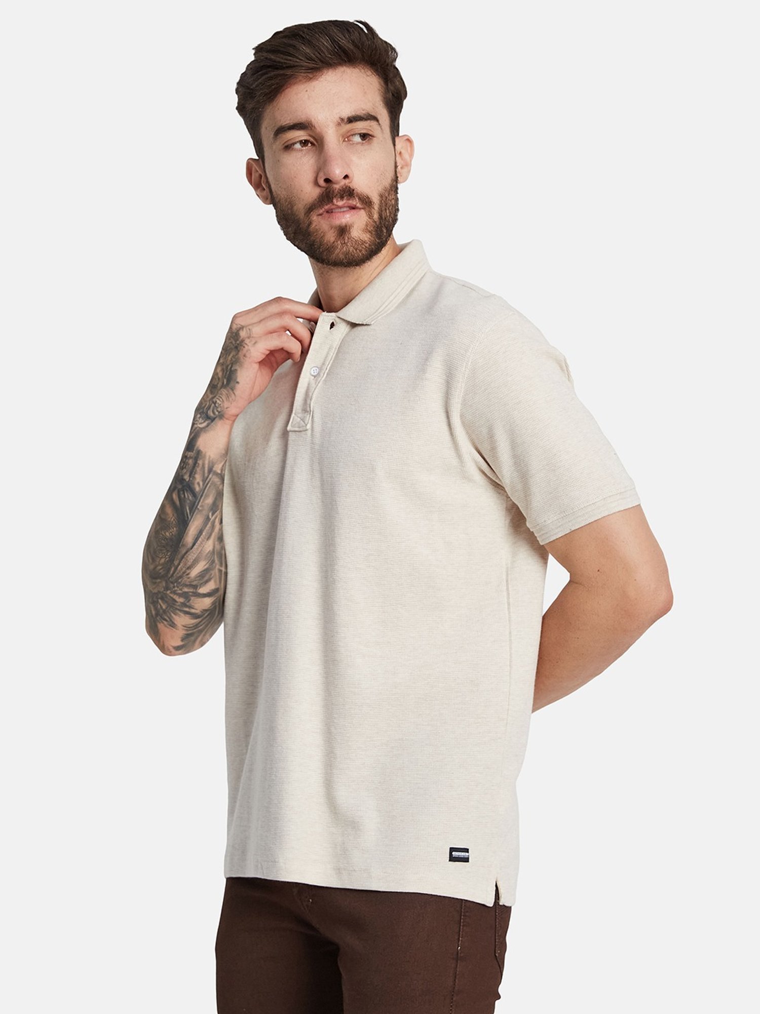 Octave Natural Regular Fit Polo T-Shirt