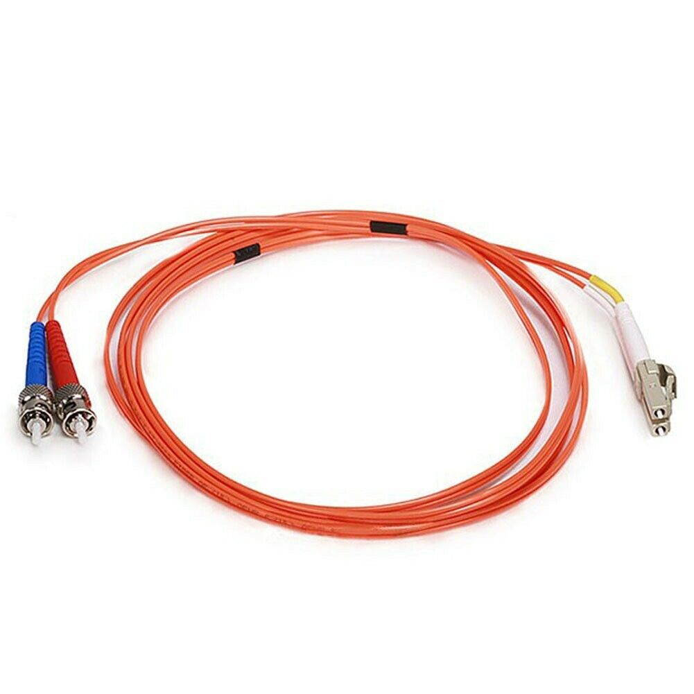 Monoprice OM4 Fiber Optic Cable - 15m (Meter) - LC/UPC-SC/UPC, Multi Mode, Duplex, 50/125 Type, 2.0mm, PVC