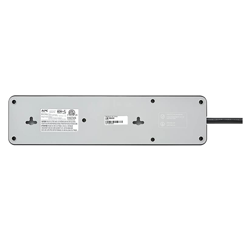 Surge Protector Power Strip PH12 2160 Joules Flat Plug 12 Outlet Power Cord Strip Black