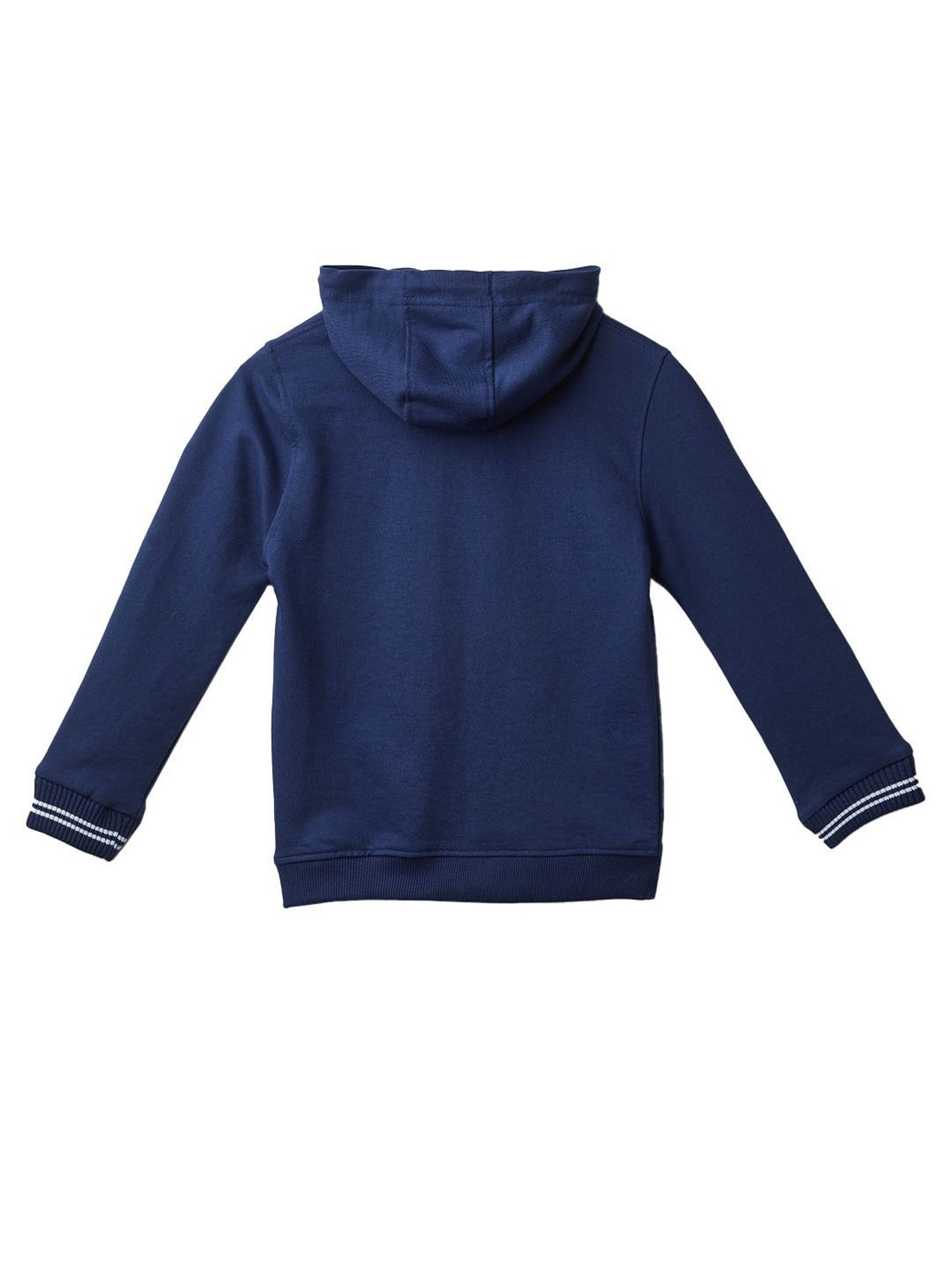 The Souled Store Kids Navy Printed Full Sleeves Hoodie