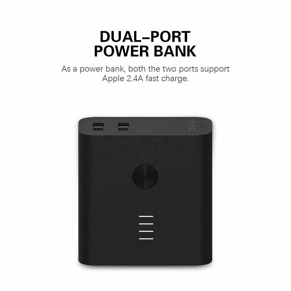 ZMI Portable Charger 6700mAh with Dual USB Wall Charger, Foldable Plug and Quick Charge 3.0, Battery Pack for iPhone, iPad, Android, Samsung Galaxy and More