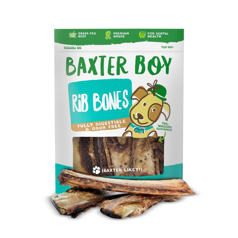 Baxter Boy Rib Bones Beef Dog Treats - 10pk