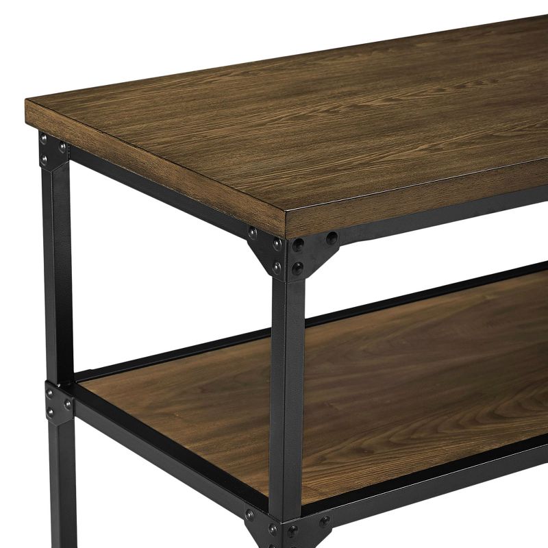Glenda Multifunction Island Rustic Antique Oak/Black - Dorel Living