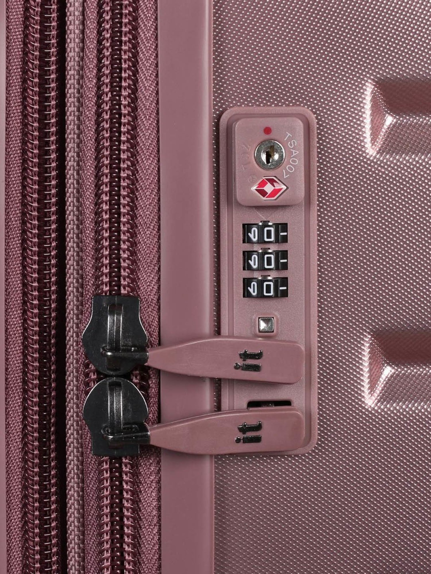 it luggage Prosperous Metalic Pink Medium-24 inches Expandable Hardsided Trolley Bag with TSA Lock