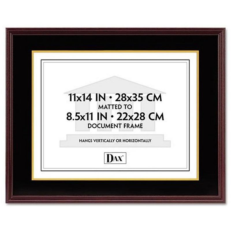 Dax Hardwood Document/Certificate Frame w/Mat 11 x 14 8 1/2 x 11 Mahogany 1511TM