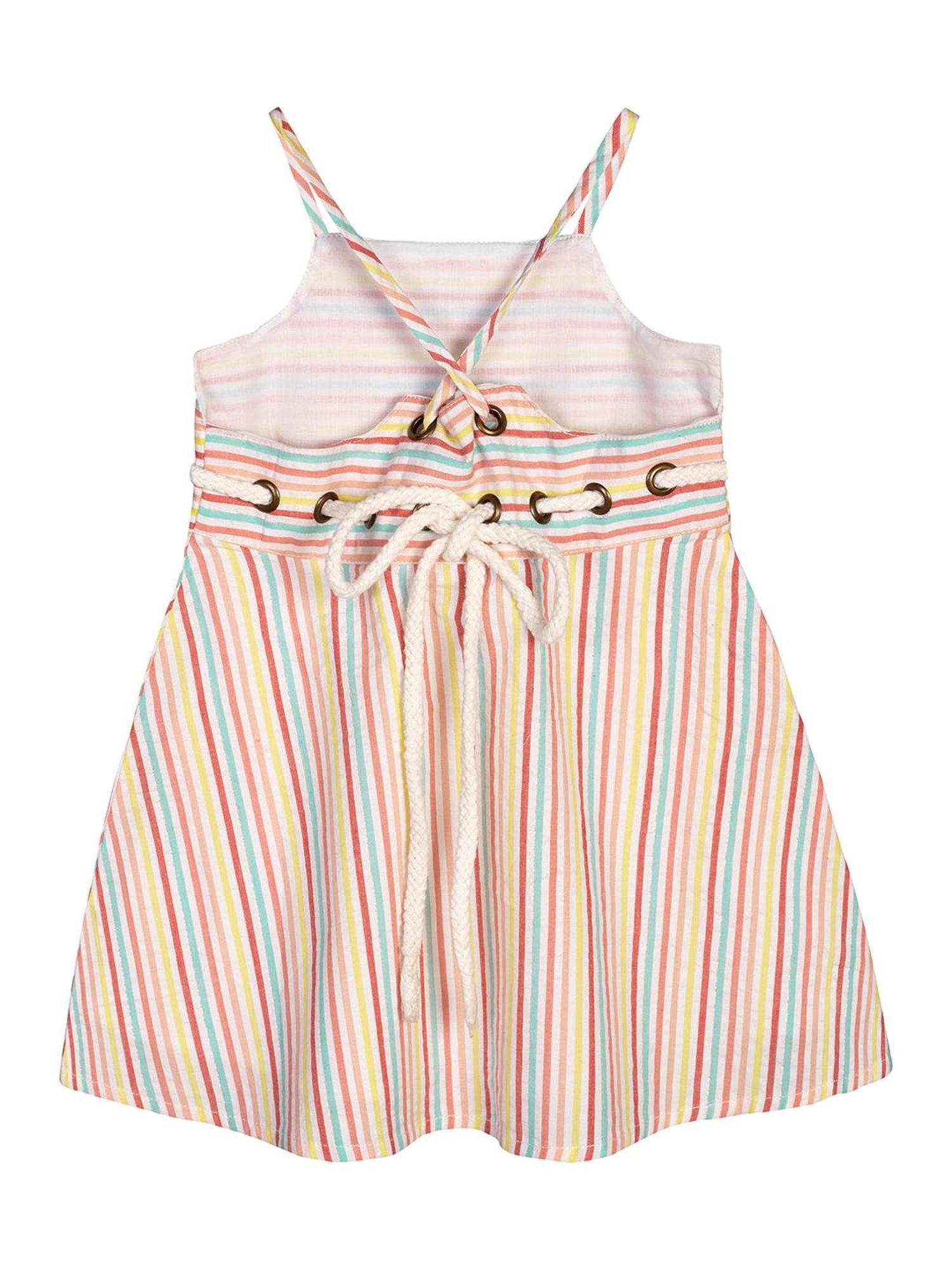 Budding Bees Kids Multicolor Striped Dress