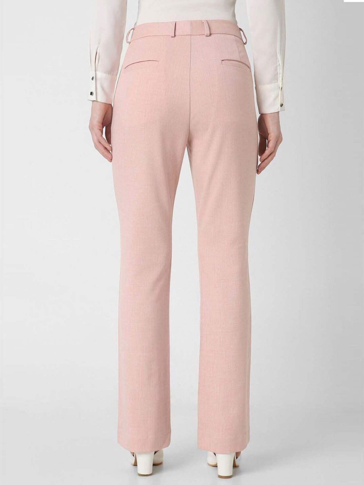 Fablestreet Brown & Black Cotton Checks Regular Fit Mid Rise Trousers