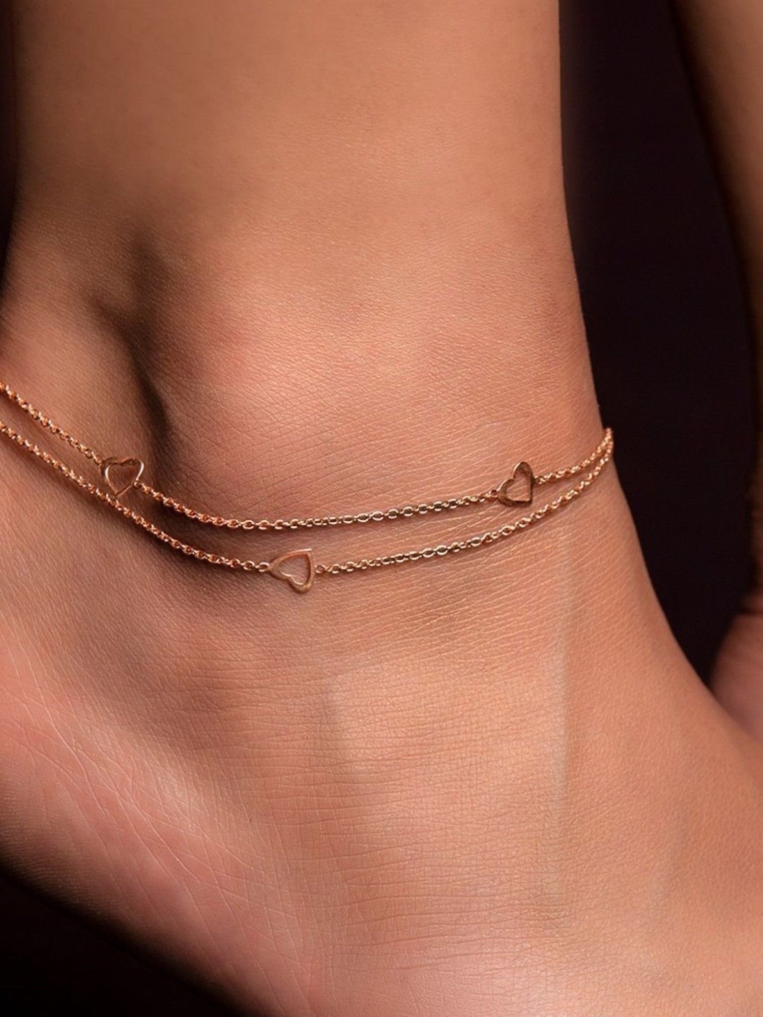 Zavya 92.5 Sterling Silver Heart Anklet for Women