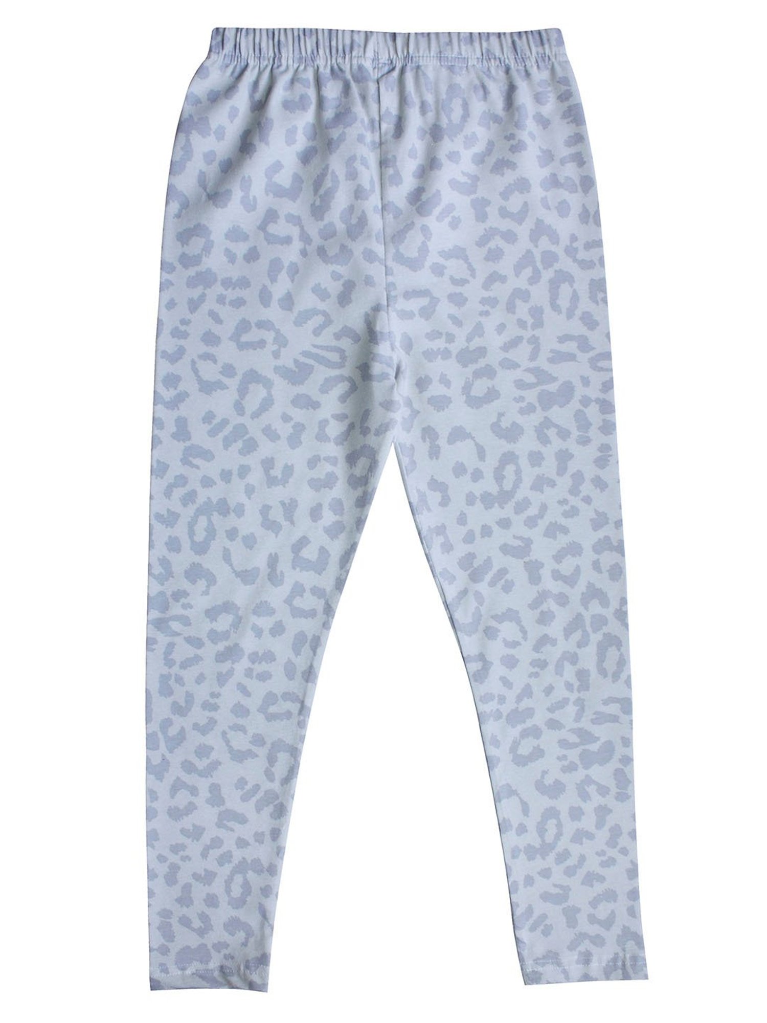 Kiddopanti Girls Light Grey Printed Leggings