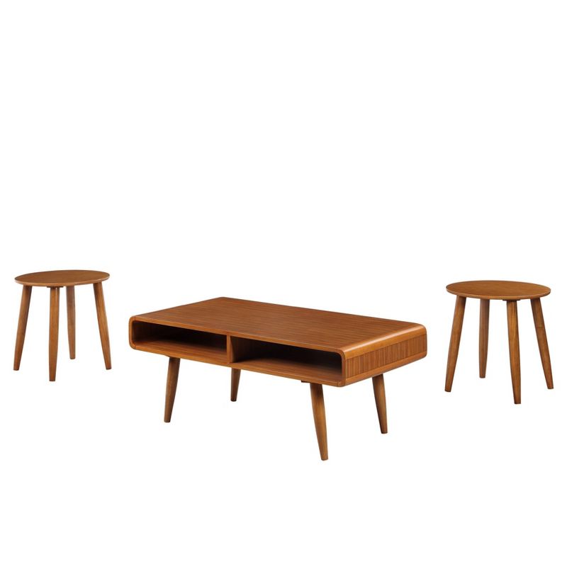 3pc Svenska Occasional Table Set Walnut - Boraam