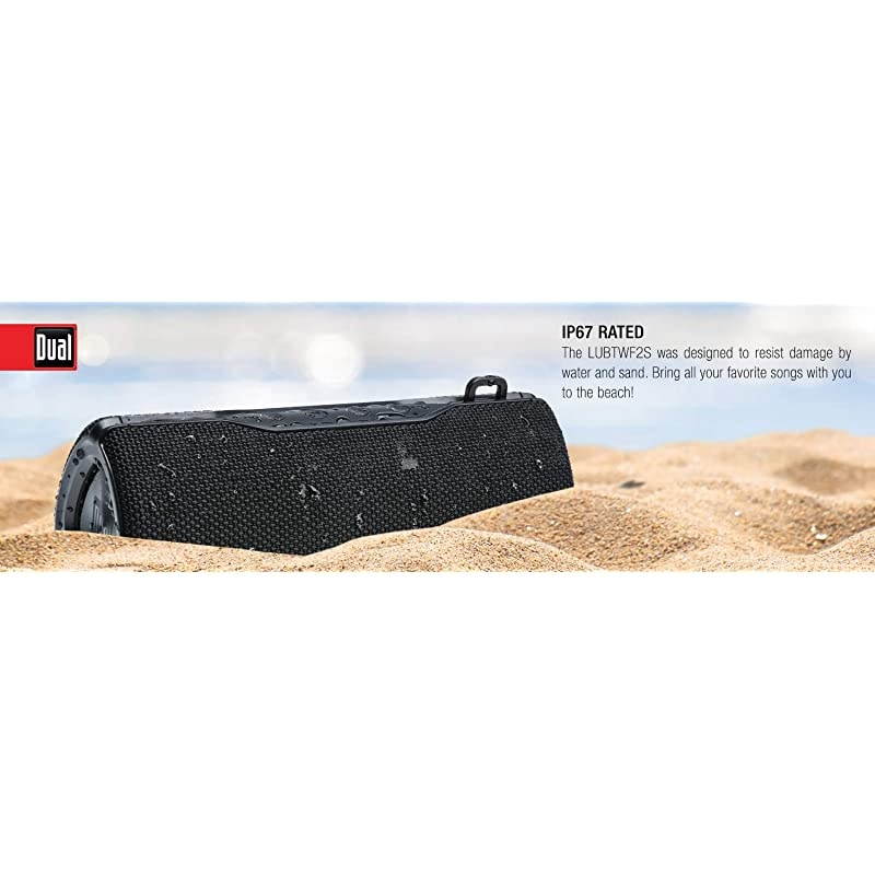 LUBTWF2S Wireless Portable Bluetooth Speaker | TruWireless Bluetooth Stereo | Waterproof amp Dustproof IP67 | 360 Rich amp Dynamic Sound | 100ft Wireless Range | 15 Hour Playtime