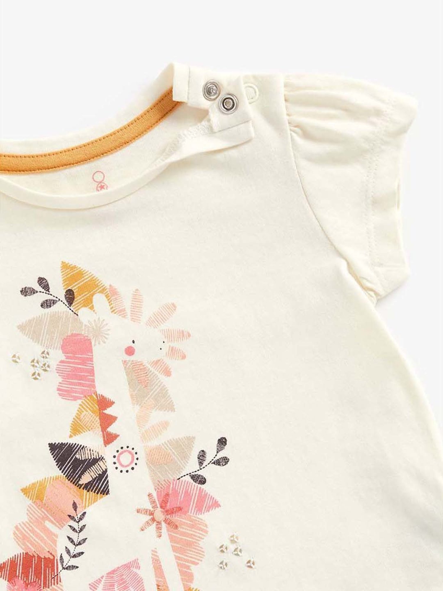 Mothercare Kids Cream Cotton Printed Top