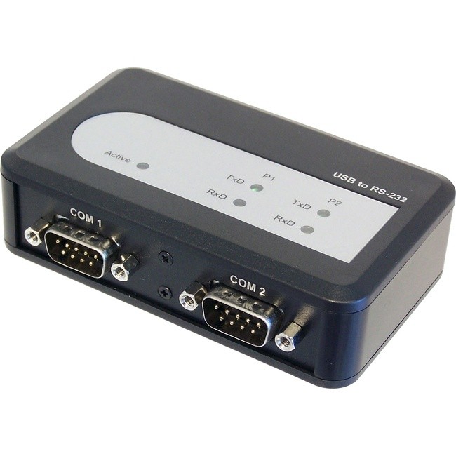 SIIG ID-SC0611-S1 2-Port Industrial USB to RS-232 Serial Adapter Hub