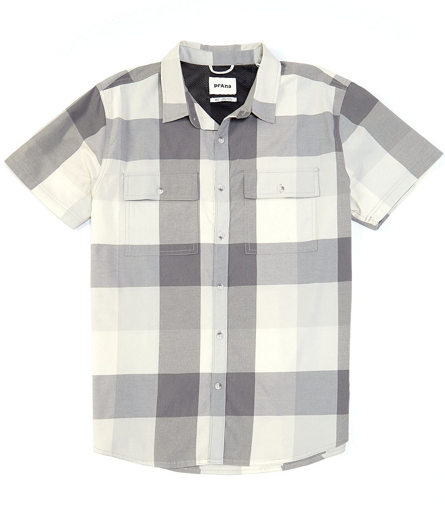 Prana Kirkwood Performance Stretch Short-Sleeve Recycled Materials Woven Shirt
