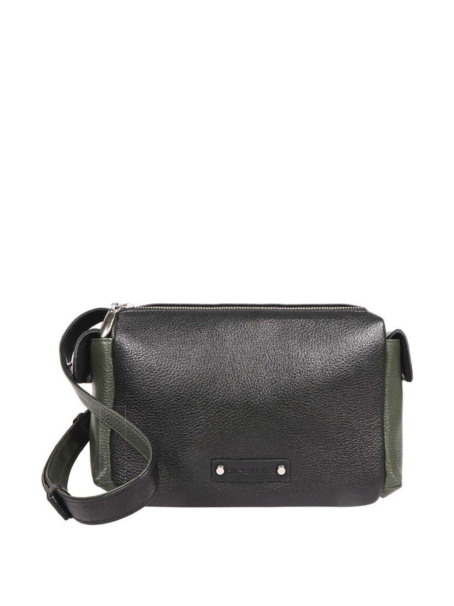 Hidesign Hipsters Black Woke 01 Solid Medium Shoulder Handbag