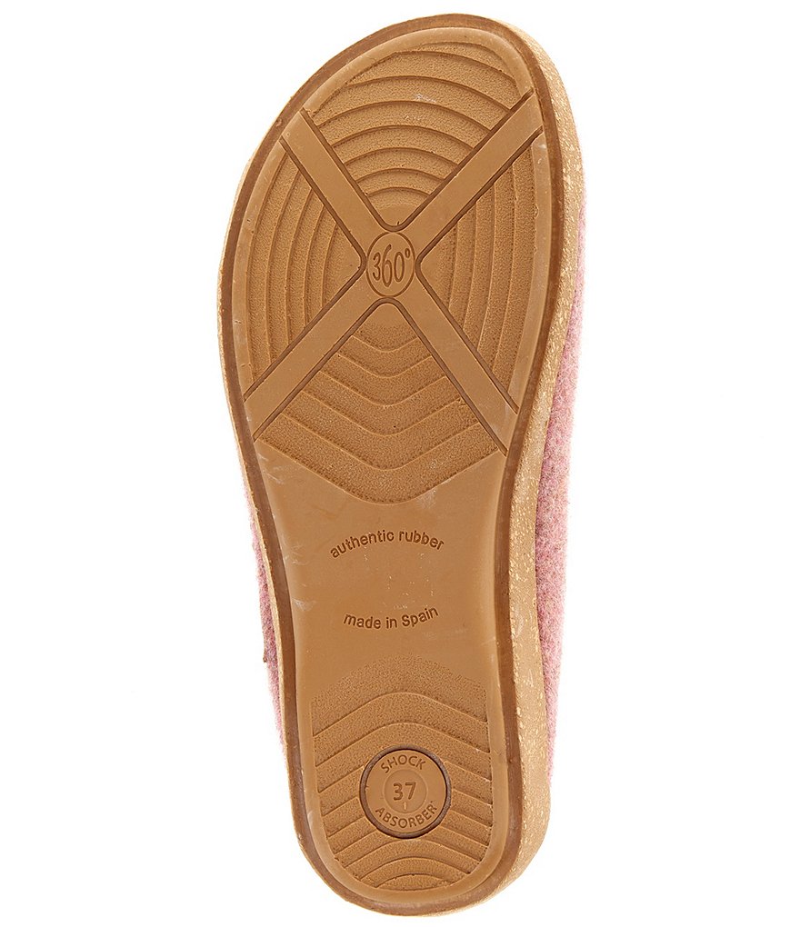 Taos Footwear Woollery Wool Cork Wedge Clogs