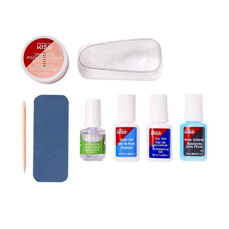 Kiss Salon Dip Color System False Nails Starter Kit - 10ct