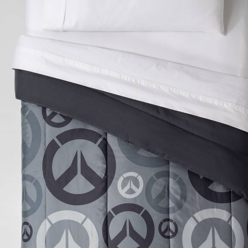 Overwatch Twin Heroes Comforter Gray