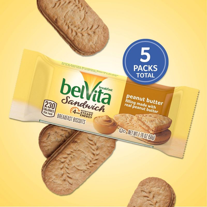 belVita Peanut Butter Breakfast Biscuits - 5ct