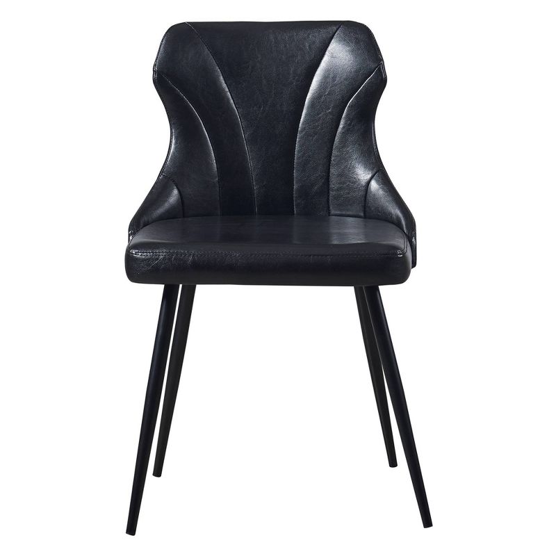 Finley Dining Chair with Metal Leg Black Finish - Versanora