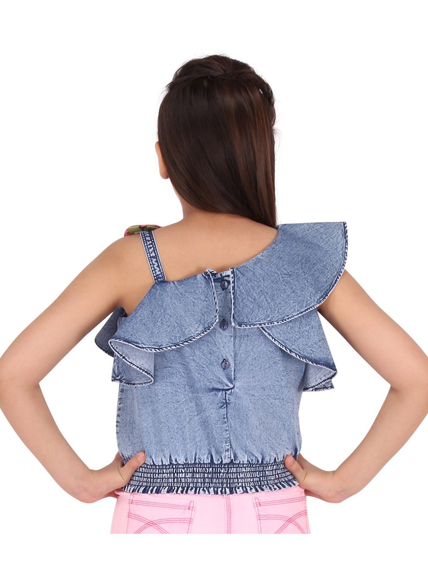 Cutecumber Kids Blue Applique Top