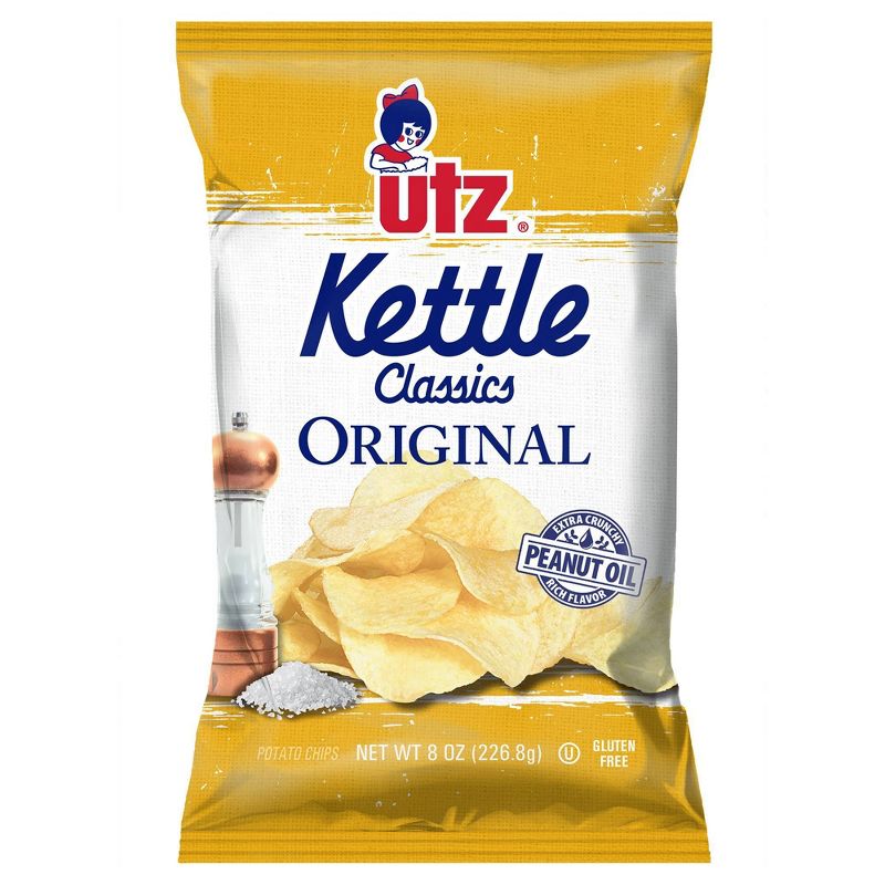Utz Kettle Classics Original Kettle Cooked Potato Chips - 8oz